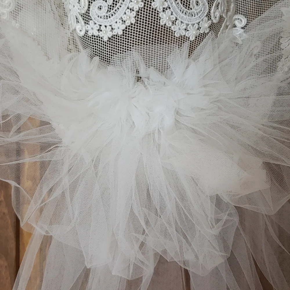 Vintage Appliqued Lace Wedding Hat